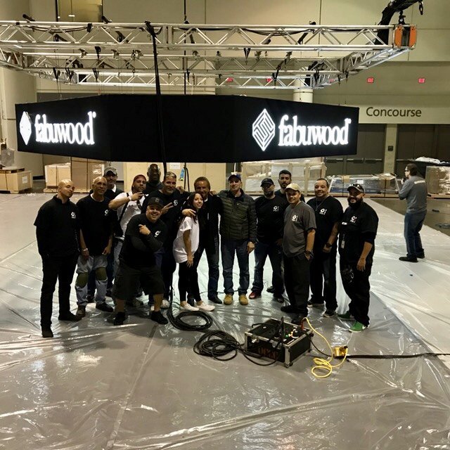 DGI shop and install crew on the show floor
